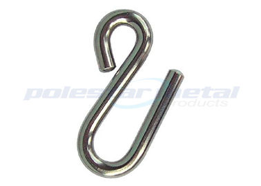 Hardware feito sob encomenda do metal ISO9001, ganchos de gancho de aço inoxidável do agregado familiar S de AISI 316 especiais