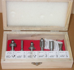 6 Conjuntos de bits set router para corte de laminado placa, pedra artificial
