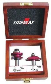 2 Conjunto vermelho pintado router bits conjuntos, solda de prata ou solda de cobre